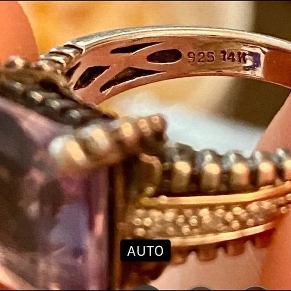 Sale!! Samuel Benham BJC Sterling Silver And 14K Size 7. - Picture 3 of 6